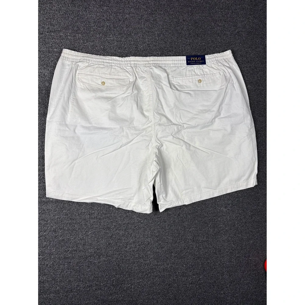 Polo Ralph Lauren Mens White Stretch Classic Fit Shorts Size 6XB Big & Tall NWT‎